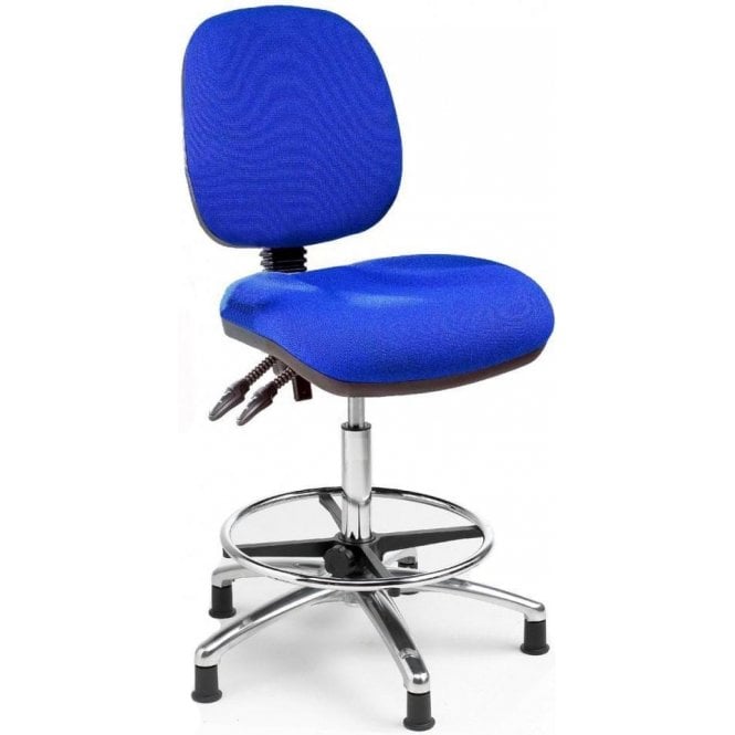 Office Draughtsman Chair Chrome Height adjustment 500-690mm
