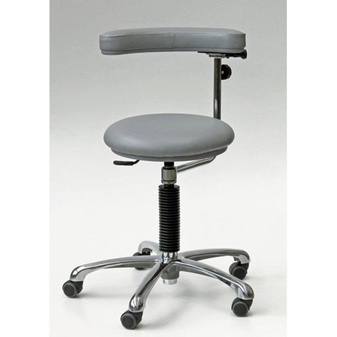Stool with adjustable arm & Feet Height Adjustment 550-740mm