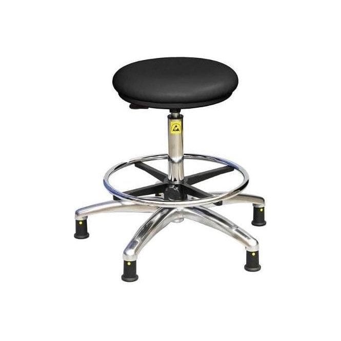 Static Dissipative Clean Room High Stool with Feet Height adjustment 520-720mm