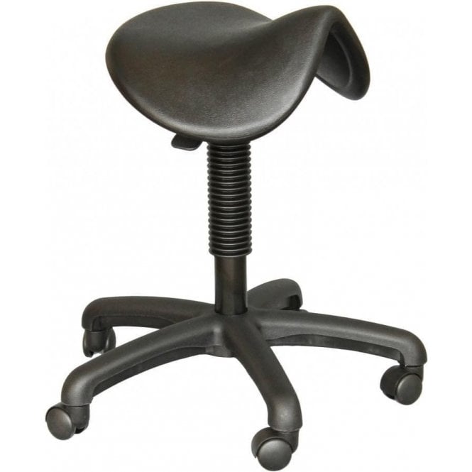 Polyurethane Saddle Stool with Feet Height Adjustment 530-720mm