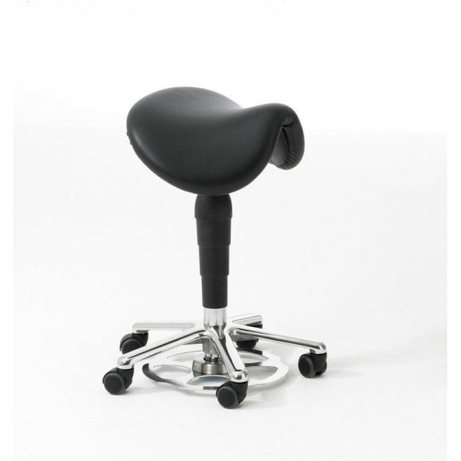 Dentist Saddle Stool with Foot Lift Height Adjustment & Feet Height Adjustment 550-740 or 610-860mm