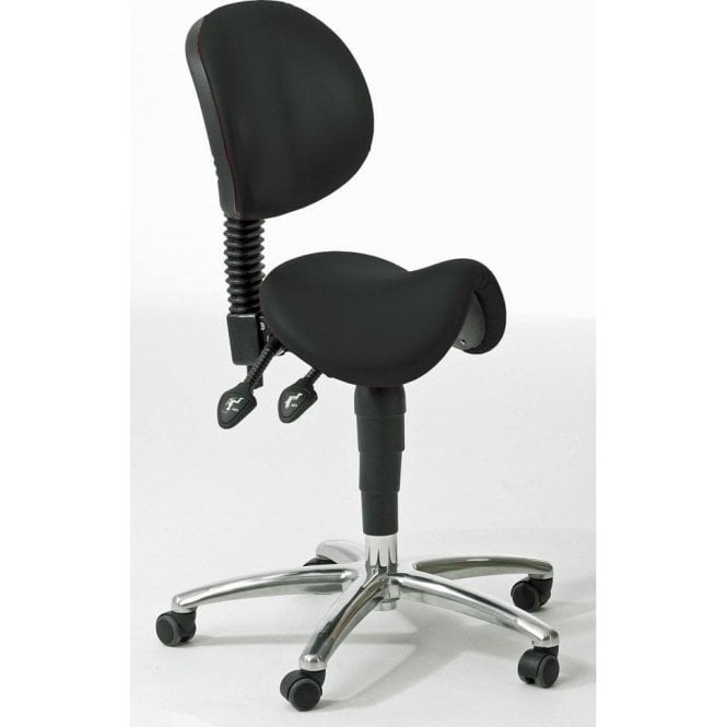 Dentist Saddle Seat with Backrest & Feet Height Adjustment 550-740mm