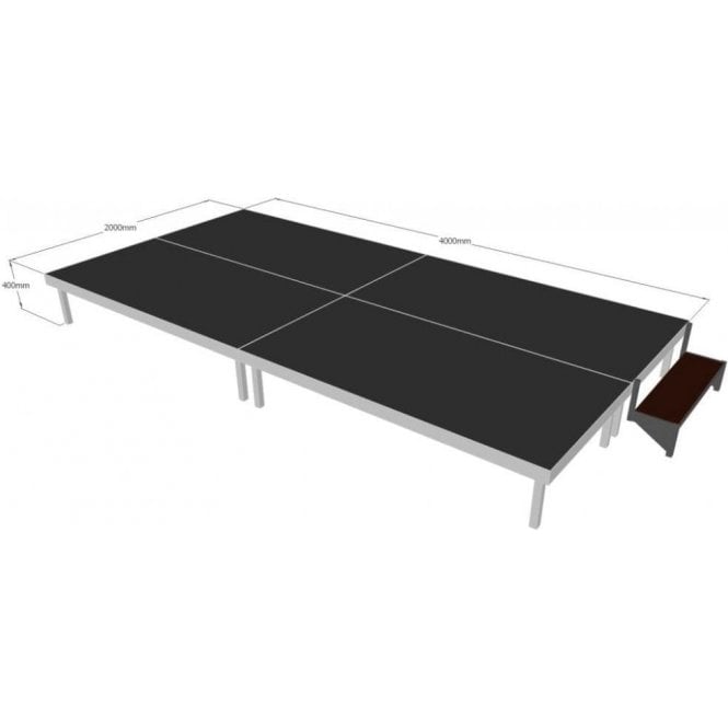 Alu Rapid Stage Package 4m x 2m x 400mm high (2m x 1m sections)