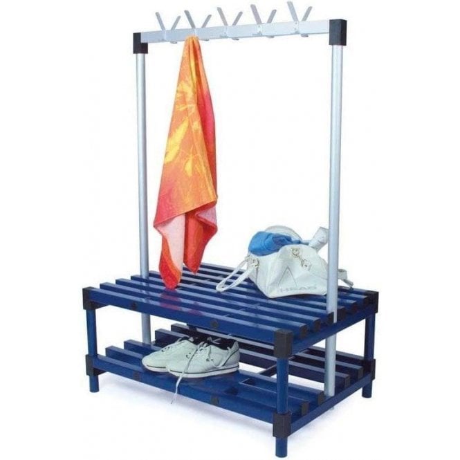 Plastic Cloakroom Double Sided Coat Bench 1000mm x 800mm