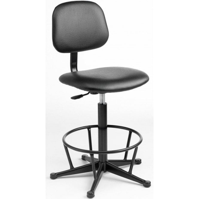 Industrial Upholstered High Chair with feet