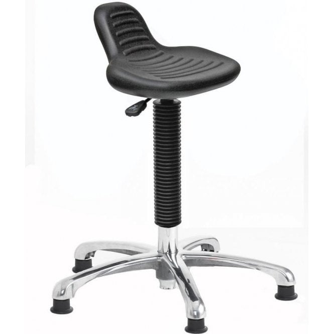 Posture Stool Chrome with Mini Back Rest & Feet Height Adjustment 580-800mm