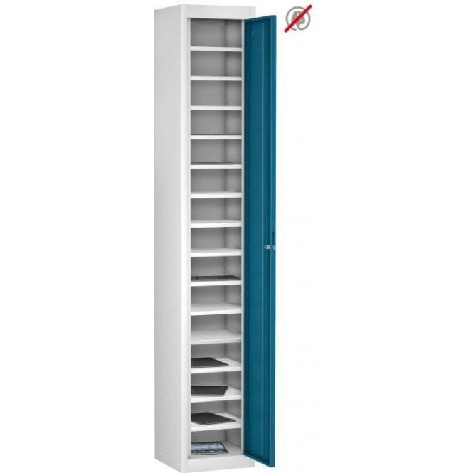 Single Door 15 Compartment Tablet Storage Only Locker H1780 x W305 x D305mm