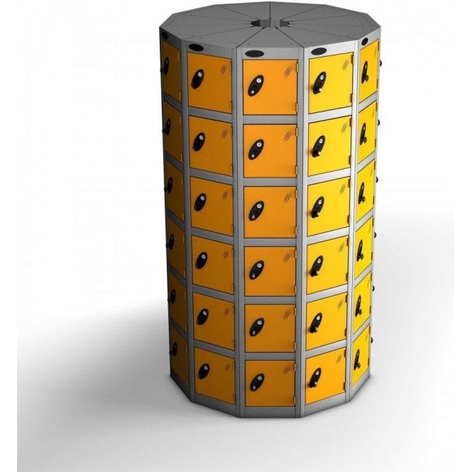Six Tier Small Seed Pod Locker Height 1780 x Diameter 930mm providing 66 individual compartments