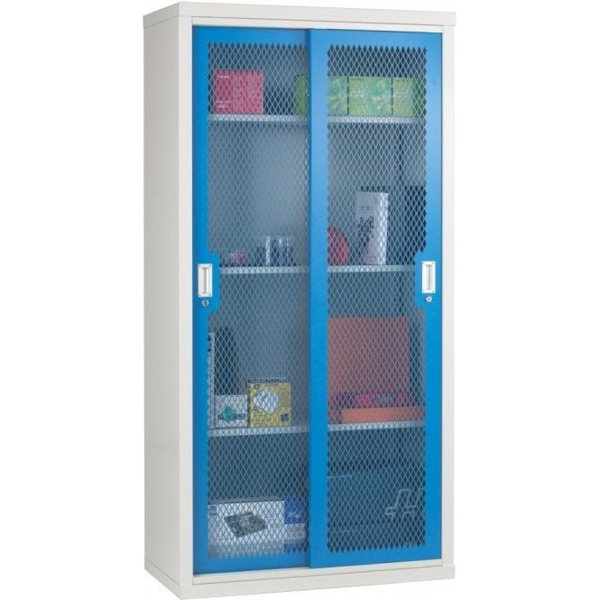 Sliding Mesh Door Cabinet - 3 Shelves H1830 x W915 x D460mm