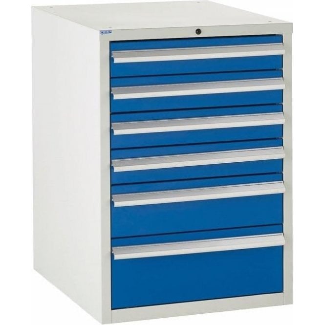 6 Drawer Cabinet - H825 x W600 x D650mm – 4x100mm, 1x150mm, 1x200mm