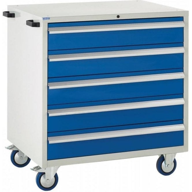 5 Drawer Mobile Cabinet - H980 x W900 x D650mm - 5x150mm