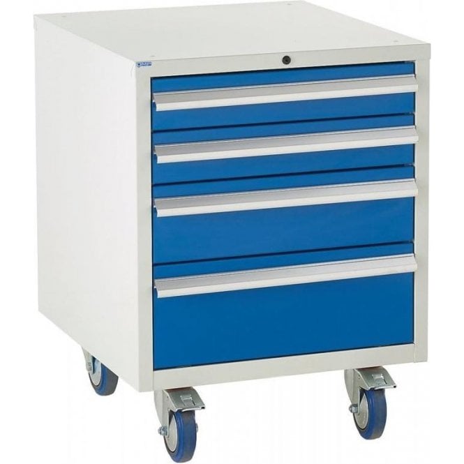 4 Drawer Under Bench Cabinet - H780 x W600 x D650mm - 2x100mm, 1x150mm, 1x200mm