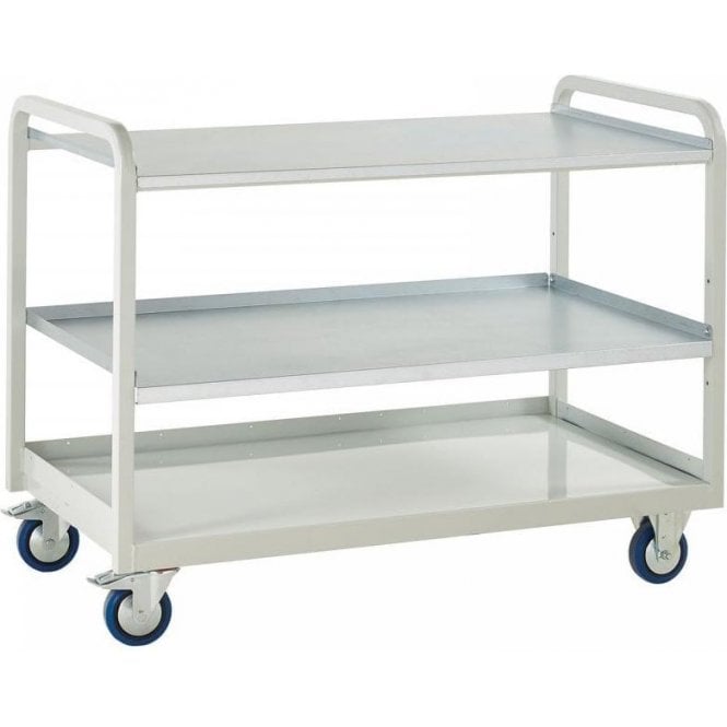Euroslide Trolley - Steel Top with Shelf - Kit 1 - H960 x W1270 x D675mm