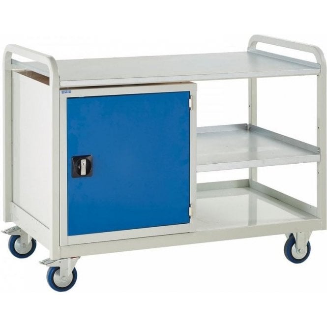 Euroslide Trolley - Steel Top with Cupboard - Kit 5 - H960 x W1270 x D675mm