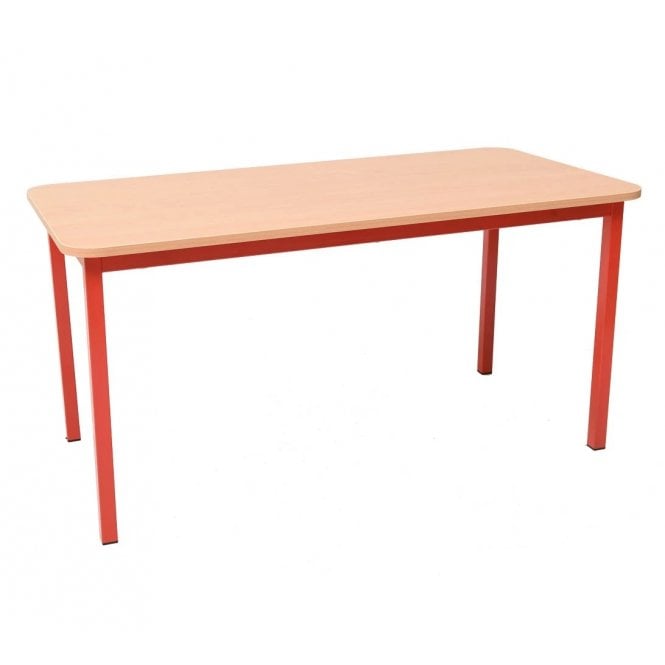 National School Table Size C W1200xD600xH600mm - Red