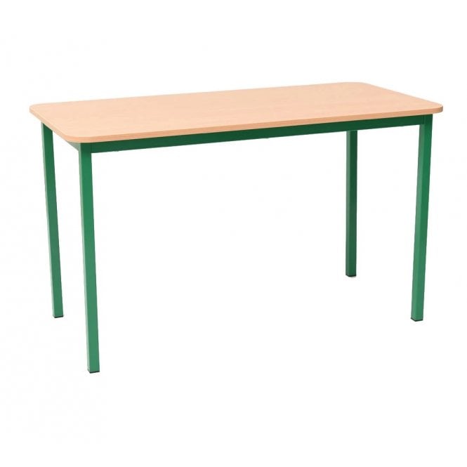 National School Table Size E W1200xD600xH700mm - Green