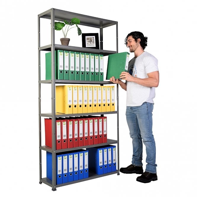OFFICE EASY Light Duty Shelving H1950 x W1000 x D300mm 6 Shelf Level 70kg UDL