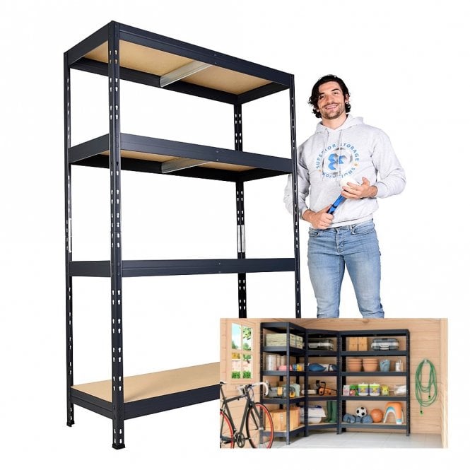 Rivet 45 Shelving H1800 x W1200 x D450mm 4 Shelf Level 360kg UDL