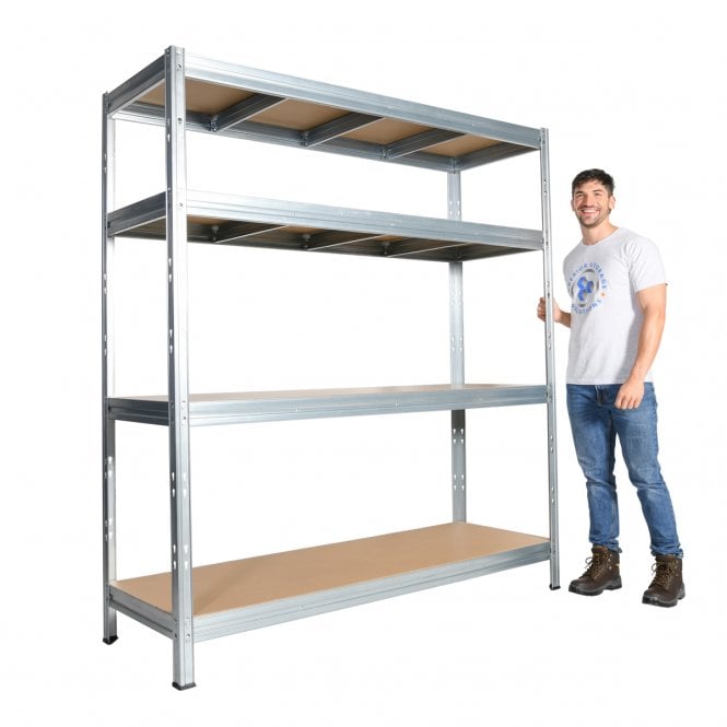 BULLRACK RIVET Longspan Shelving H2000 x W1800 x D600mm 4 Chipboard Shelf Level 600kg UDL