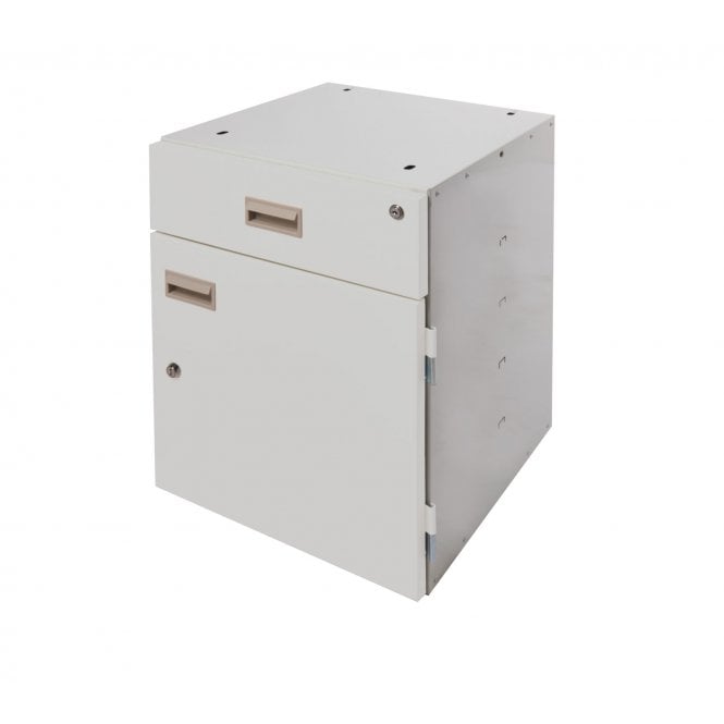 KIT E: Drawer & Cupboard to suit Mailroom Workbench - H.435 W.420 D.420 - Light Grey