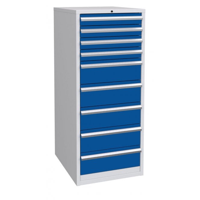 Euroslide 9 Drawer - 4x100mm, 5x200mm - H.1500 W.600 D.650