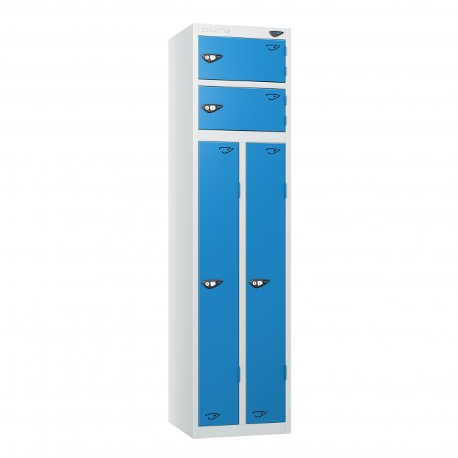 Two Person - Flat Top - Steel Locker - H1800 x W450 x D450mm