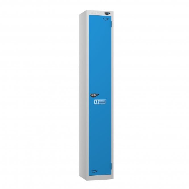 1 Door PPE Locker - Flat Top - Steel Locker - H1800 x W300 x D300mm