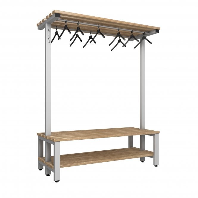 Overhead Hanging Bench - Double Sided - Length 1000 - Depth 700 - Seat Height 350/400/450 - Overall Height: 1200/1400/1800 - Base Shelf Included