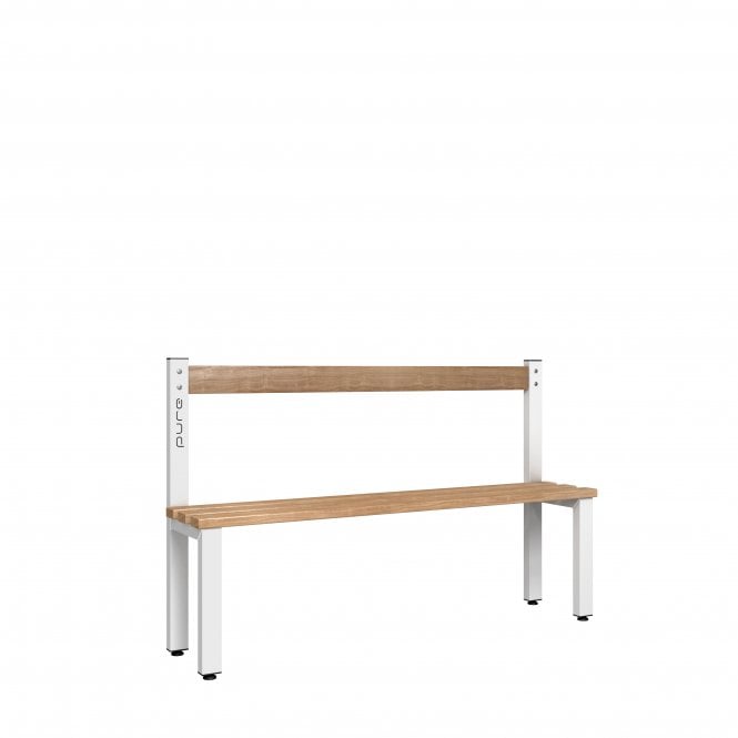 Low Bench with Back Rest - Single Sided - Length 1000 - Depth 350 - Seat Height 350/400/450 - Overall Height: 770/820/870
