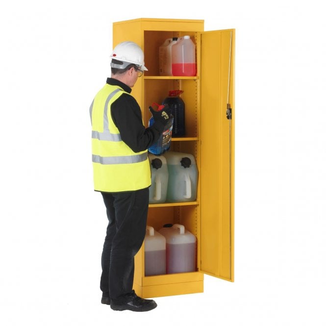 Hazardous Cabinet | H1905 x W477 x D505mm | 3 Adjustable Shelves | 3-Point Locking