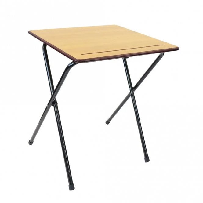 Folding Exam Table W600xD450xH760mm - Black frame with Beech top