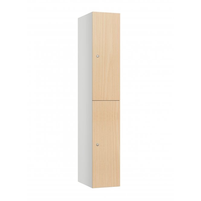 2 Door MFC Timber Locker with flat top - Steel Locker - H.1800mm W.300mm D.318mm