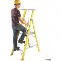 3 Step Glass Fibre Folding Steps with Large Working Platform