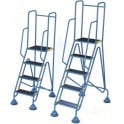 2 Step Weight Reactive Mobile Steps H960 x W560 x D575mm - Ribbed Rubber Threads