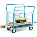 Platform Truck with 2 Mesh Sides W1000 x D700 x H1050mm 500kg UDL