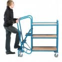 Order Picking Trolley L1320 x W520 x H1320mm - 2 Steel Trays