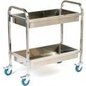 Deep Shelved Stainless Steel Trolley L837x W443 x H895mm 100kg UDL