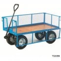 Platform Truck with Mesh Sides W1200 x D600 x H360mm 400kg UDL - Plywood Base
