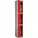 Three Compartment Vision Door Locker H1780 x W305 x D305mm