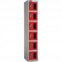 Six Compartment Vision Door Locker H1780 x W305 x D305mm