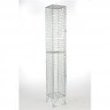 Two Compartment Wire Mesh Locker H1980 x W305 x D305mm