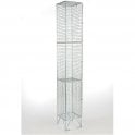 Three Compartment Wire Mesh Locker H1980 x W305 x D305mm