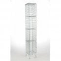 Four Compartment Wire Mesh Locker H1980 x W305 x D305mm