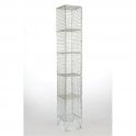 Five Compartment Wire Mesh Locker H1980 x W305 x D305mm