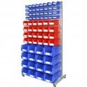 Picking Bins on Louvre Rack KIT B Single Sided STARTER H1880 x W930mm with 32 Bin20,24 Bin30 & 16 Bin40