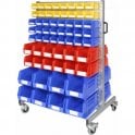 Picking Bins on Louvre Trolley KIT B H1400 x W930mm with 32 Bin10, 48 Bin20, 24 Bin30 & 16 Bin40