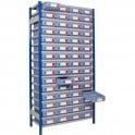 Shelf Trays on Expo 4 Shelving KIT G H2000 x W1000 x D300mm with 16 Shelves 110kg UDL & 60no. 234x90x300 trays