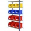 Picking Bins on J Rivet Racking KIT 03 H1830 x W915 x D457mm with 5 Shelves & 12 Bin50