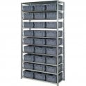 Euro Containers 148mm High on Expo 3 Shelving H2000 x W1000 x D400mm with 10 Shelves & 27 Euro Containers 400x300x148mm STARTER BAY