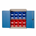 Industrial Cupboard H1015 x W915 x D460mm supplied with 1 Adjustable Shelf 85kg UDL + 16 BIN40